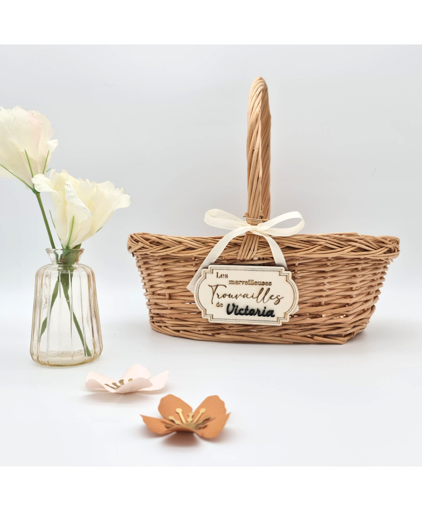 Panier en osier personnalisé