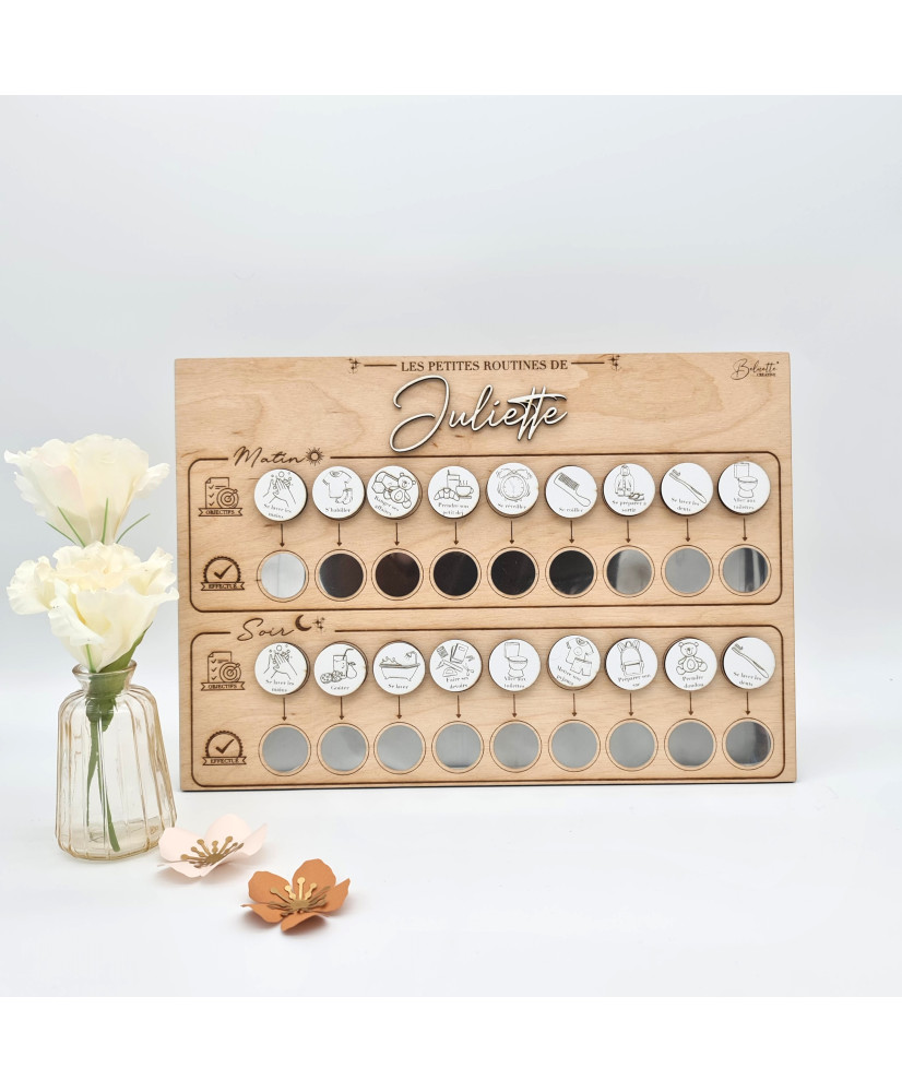 Tableau de 18 routines personnalisé bi-color