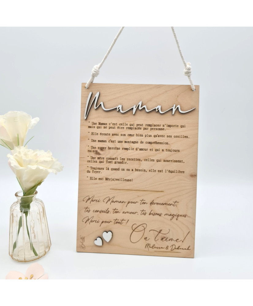 Tableau "Maman Mère veilleuse…"