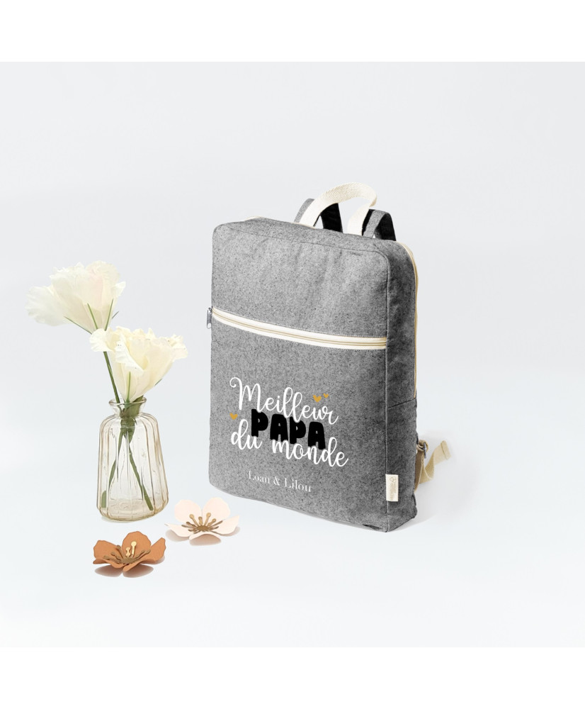 Sac à dos gris pour "Papa"