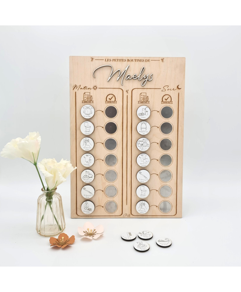 Tableau de routines personnalisé bi-color