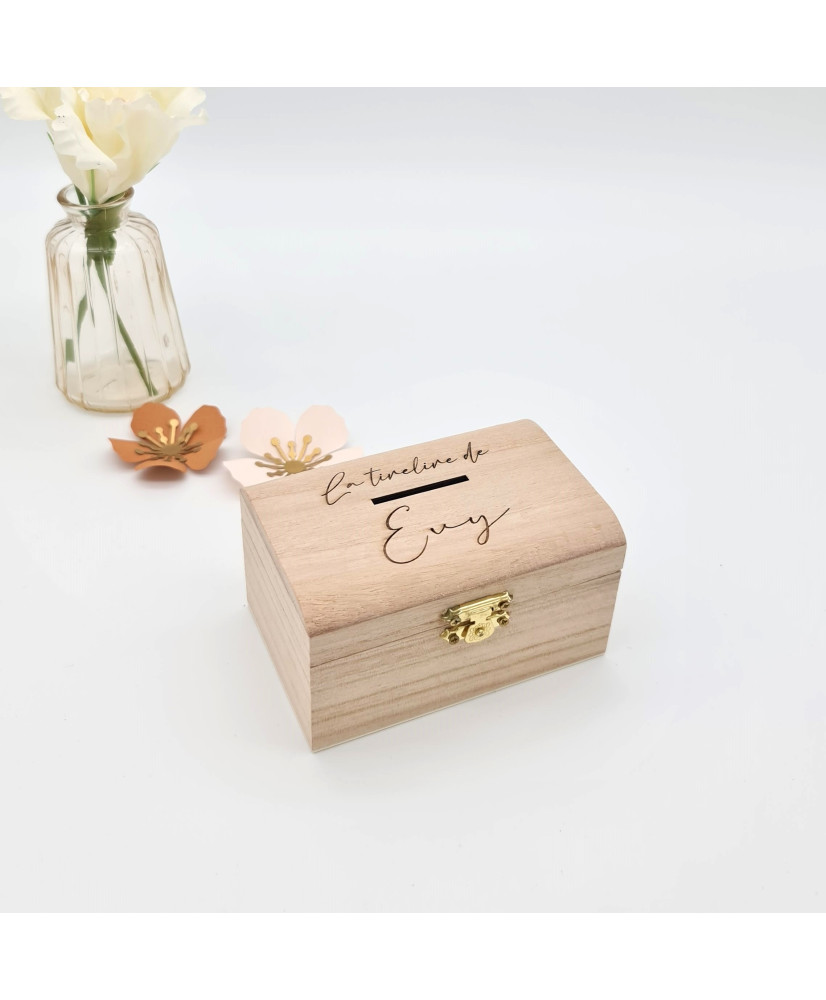 Boite " La tirelire de … " personnalisée